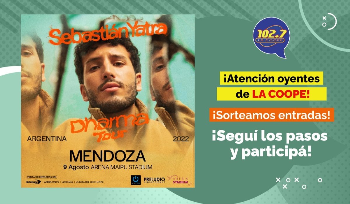 ¡¡¡Sebastián Yatra llega a Mendoza y tenemos entradas para vos!!!